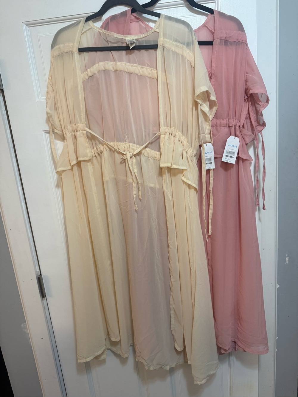 Time and Tru Pink and Cream Swim Coverup Set - Picture 3 of 4